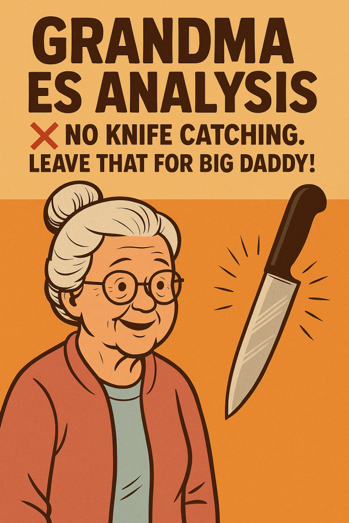 ❌ No knife catching. Leave that for big daddy! 🙂